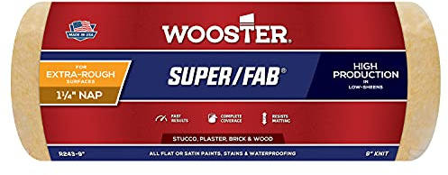 Wooster Brush R243-9 Super/Fab Roller Cover, 1-1/4-Inch Nap, 9-Inch