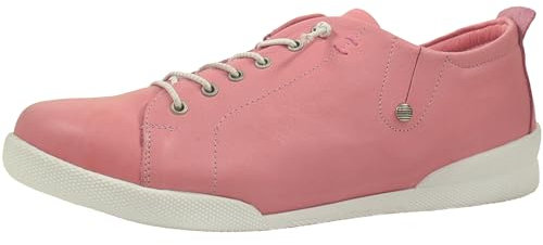 Andrea Conti Damen Slipper mit Zierschnürung sportiv seitlich Stretch 0345724, Größe:42 EU, Farbe:Rosa