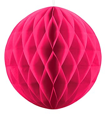 Sfera in carta a nido d'ape fucsia 30cm