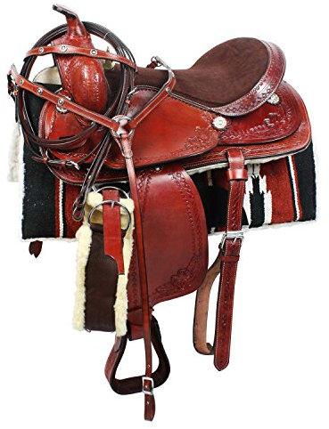 Silver Star - Western Amigo - Selle complète, CHESTNUT, 16” = 40 cm