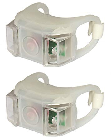 fatteryu 2PCS Passeggino Night Light Lampada di avvertenza in Silicone Impermeabile Sicurezza Esterna