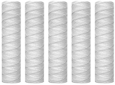 KVSERT Cartucho de filtro de agua de sedimentos de 5 micrómetros, 10 x 2.5 pulgadas, repuesto universal para carcasa de 10 pulgadas