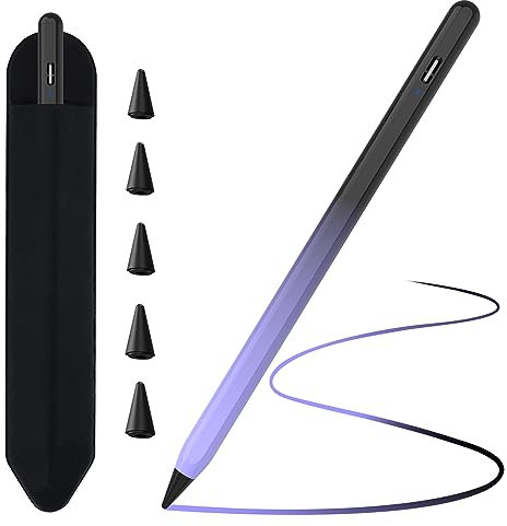 TQQ Pencil for iPad (2018-2025), Pixel-Perfect Precision, Tilt Sensitivity & 2X Faster Charge, Compatible Apple iPad 11/10/9/8/7/6th Gen, Pro 12.9/11/13 Inch M4, Air 3/4/5/M2/M3, Mini 5/6