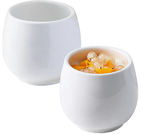 Ciotola for zuppa, ciotola for riso, ciotola for la colazione, set di pirottini, 230 ml, pirottini for creme brulee, piatti for soufflé, piatti for soufflé, pirottini for friggitrice ad aria-bianco-pr