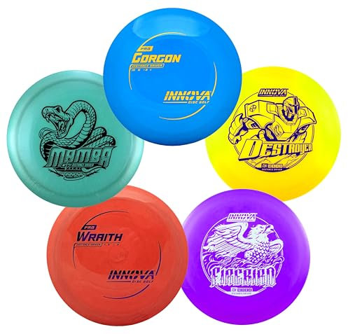 Innova Disc Golf Distance Driver 5 Pack – Max Distance Disc Golf Driver Set PDGA Approved Disc Golf Set 170-175g