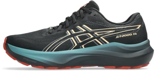 ASICS Men's GT-2000 14 Running Shoes, 9.5, Black/Apricot Crush