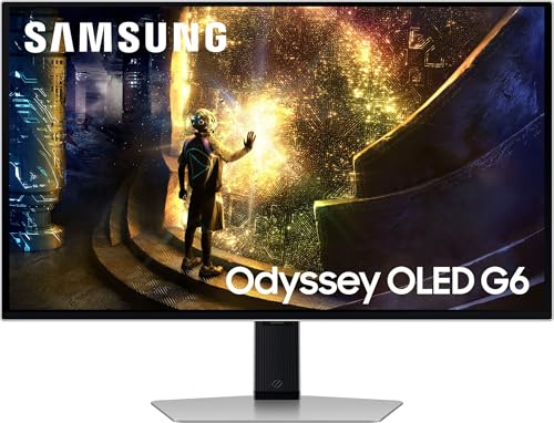 Samsung Ecran 27' Gaming Odyssey OLED G6 - G60SD 240Hz 2560x1440 0.03ms 250cd/m² 2xHDMI 1xDisplayport Pied Réglable en Hauteur Orientable Pivot Inclinable