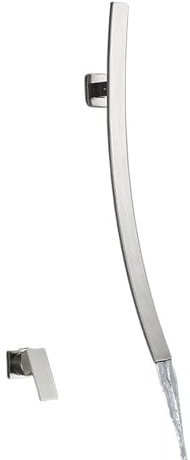 70 cm svart handfat handfat kran för varmt och kallt vatten (borstad nickel)