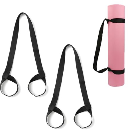 JiaQuenWex Yoga Mat Strap - 2 Pcs Carrying Adjustable (Mat Not Included)