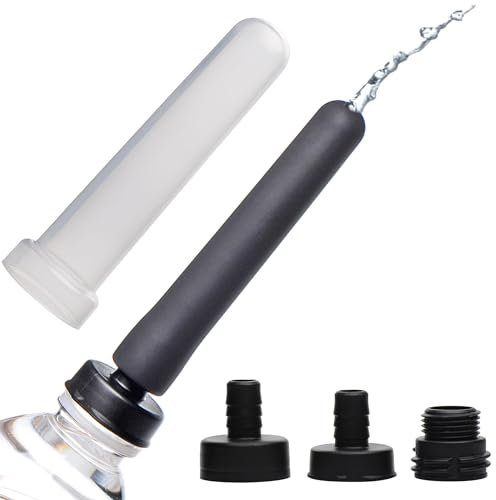 XR Brands - Clean Stream XR Brands - Clean Stream - Enema Klistiere Analdusche Wasserflaschen Adapter set in Reisegröβe - Schwarz, 4.5 Length x 0.95 Width