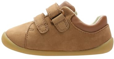 Clarks Boy's Roamer Craft T Sneaker, Tan Leather, 4.5 UK Wide