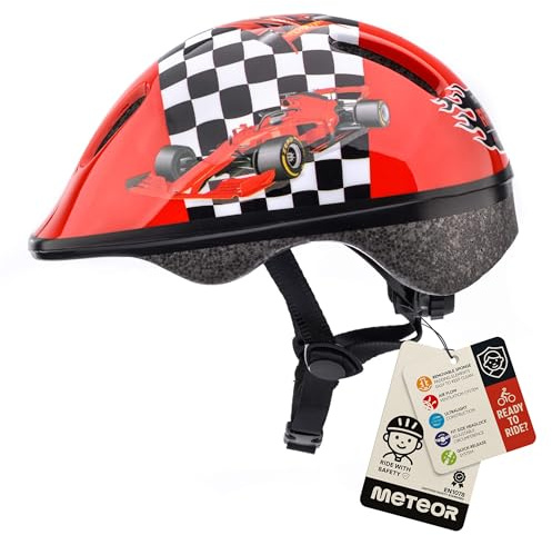 Bike Helmet For Baby, Kids, Boys, Girls - Cycling Safety Small Sizes Child MTB Bike Bicycle Skateboard Scooter Lightweight Adjustable Breathable - MV6-2 - Size: S S 48-52 cm - Motif : Race team