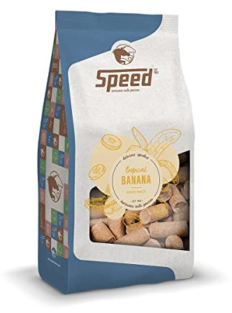 Speed Delicious speedies Banana, Pferdeleckerli mit Bananengeschmack, tropisch-fruchtiger Snack für jedes Pferd, Beste Zutaten, einfach praktisch (1 kg)