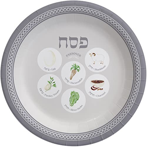 The Dreidel Company Passover Seder Plate Design Papierwaren Pesach Party Set, 48 Stück