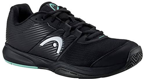 HEAD Revolt Court Mens Tennis Shoes, Black/Teal, 12 UK