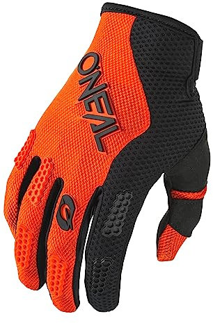 O'NEAL | Fahrrad- & Motocross-Handschuhe | MX MTB FR Downhill | Passform, Luftdurchlässiges Material | Element Youth Glove RACEWEAR V.24 | Kinder | Schwarz Orange | Größe XS