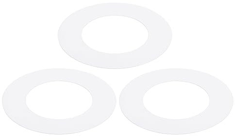 PATIKIL 2.76 ID 4.53 OD Goof Rings for Recessed Light, 3 Pack Matte White Goof Metal Trim Ring Lighting Fixture for Ceiling Wall Recessed Can Downlights