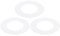 PATIKIL 2.76 ID 4.53 OD Gaffe Anneaux pour Encastré Clair, 3 Paquet Brillant Blanc Gaffe Garniture Anneau Éclairage Luminaire pour Plafond Mur Encastré Cannete Luminaires