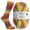 FERNER WOLLE Lungauer Sockenwolle 4-Fach Merino 48-73 - Regenbogen Grün-Rot