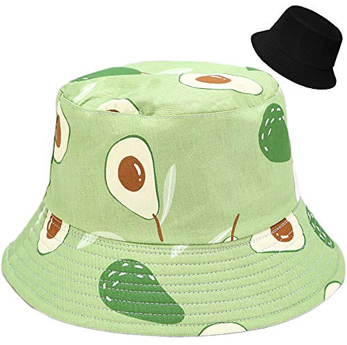 Sombrero de pescador para playa, sombrero de pesca, para mujeres y hombres, para viajes al aire libre, reversible, doble cara, sombrero de pescador, Verde aguacate, talla única