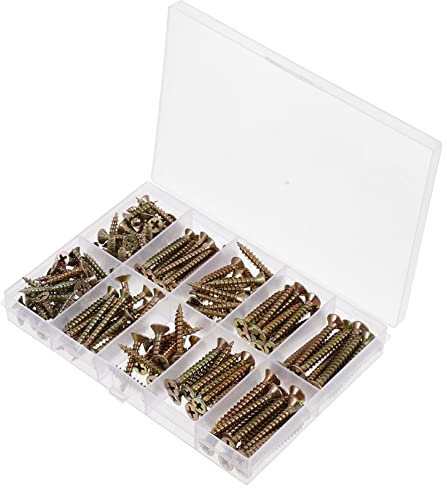 OKUMEYR 165stücke Kreuzschlitzschrauben Runde Spitze Holzbearbeitungsschrauben Blechschraube Stellschrauben Für Möbel Reparatur