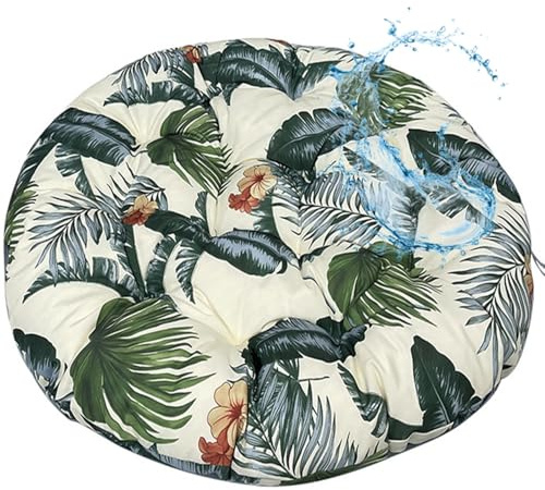 MSNCS Cojines Tapizado de Suelo Redondo,Cojín para Silla Papasan Impermeable, Cojines De Silla De Columpio Al Aire Libre,Grosor del 10 cm,para Ratán, Jardín, Balcón Y Sala De Estar(Color 1,80x80cm)
