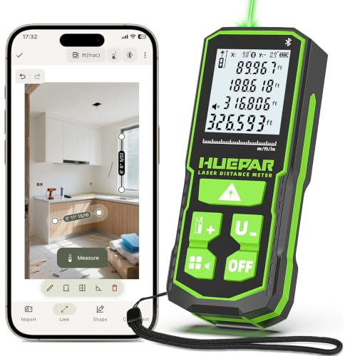 Telémetro láser Verde de 100m con Control Bluetooth por App