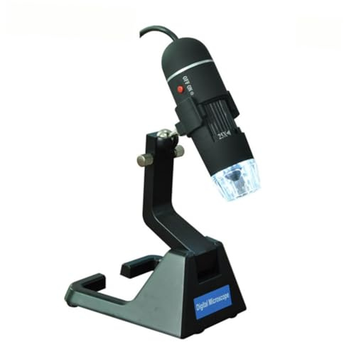 KICHOUSE Microscopio Digitale USB Lente D'ingrandimento 25-600x LED Regolabile per Riparazioni Elettroniche e Ispezioni Professionali, Portatile per Laboratorio e Collezionisti di Monete e Gioielli