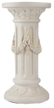 Huangj-0527 European Garden Magnesium Oxide Roman Column Decorative Pedestal Base For Displaying Statues, Vases, Or Planters Decorative Garden Columns