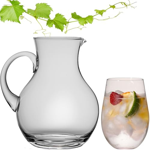 IMPERIAL glaskaraff med glasuppsättning – magen vattenkaraff 2 l och 6 dricksglas 700 ml av Crystalline glas Havanna