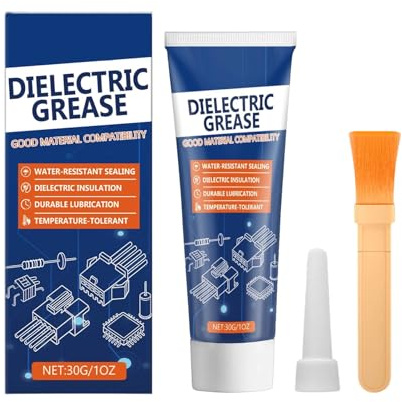 Graisse diélectrique - Graisse isolante imperméable avec brosse, résistante à la chaleur, pour voitures, bateaux, véhicules récréatifs | Protection pour bougies, batteries, charnières