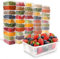 Zuvo Plastic Food Containers 650 ml - Pack of 50 Reusable Food Containers - Perfect Clear Plastic Food Storage Containers - Microwave and Freezer Safe, Recyclable