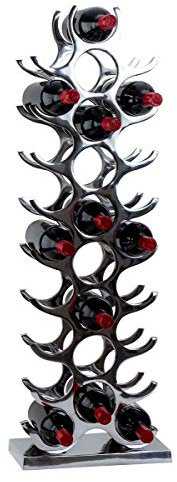 unbekannt Flaschenregal für 27 Flaschen Modern Metall Weinregal Flaschenständer (100 cm x 34 cm x 20 cm)