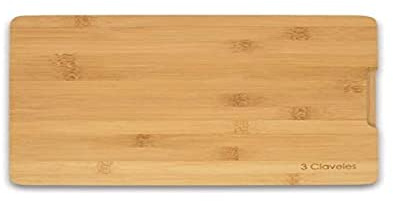 3 Claveles - Tabla de Corte de Bambú, de 33 x 23 x 2cm, cortar y picar alimentoS