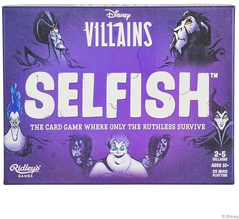 Selfish: Disney Villains | The Card Game Where Only The Ruthless Survive |Play as Your Favorite Disney Villain| Make it to The End First to Win |Ages 10+, 2-5 Players, 20-Minute Playtime