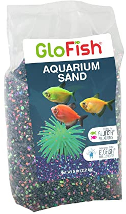 GloFish Arena para Acuario de 5 Libras, Color Negro con Reflejos, complementa Tanques y decoración, (AQ-78485)