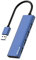 ANYPLUS USB Hub 3.0 - Aluminiumlegierung Ultra Slim 4-Port Verteiler, Tragbarer Mehrfachstecker für Laptop, PC, iMac, Surface Pro, MacBook, Flash Drive, XPS【Blau】