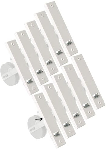 Rollwin 10x Blende für Rolladen Gurtwickler Unterputz 185mm Lochabstand - aus Deutschland - mit Gurtwickler Blende Weiß - ohne Gurt - für 23mm Rolladengurt geeignet - Rollo Wickler mit Abdeckblende