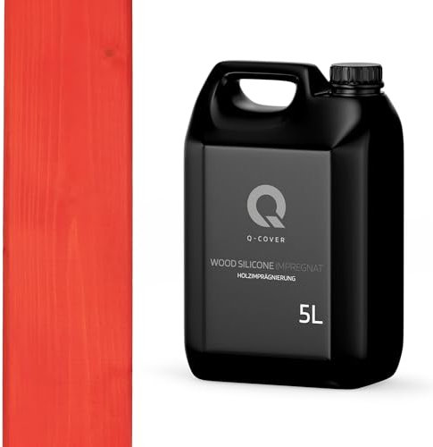 Q-COVER holzimprägnierung Karotten Orange 5 L 2 in 1 holzschutz farbimprägnierung imprägniermittel holzschutzmittel imprägnierung abperleffekt alle holzarten holzgrundierung
