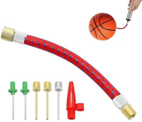 Ball Pump Needles, Viceda 7PCS Football Pump Inflator Needles, Tire Inflator Needles with Nozzle and Extension Hose, Pump Needles for Basketball, Soccer, Volleyball, Bicycle Tires, Swimming Laps