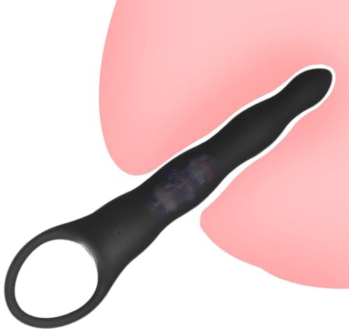 LYAMais Mini Analvibrator Prostatamassage Klitorisstimulator G-Punkt vibrator 12 Vibrationsmodi, Vibrierendes Analperlen-Spielzeug für Männer wiederaufladbarer Silikon-Analdildo für Anfänger(Schwarz)