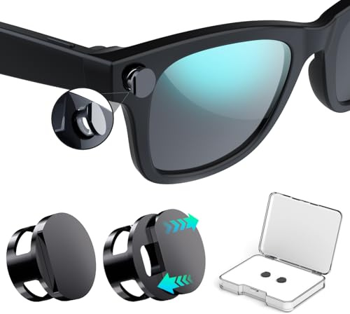 2 Pack de Couvre-verres de Bloquage LED pour Ray-Ban Meta Wayfarer/Skyler/Headliner Gen2/Oakley Meta HSTN - Accessoires pour Lunettes Intelligentes Meta - Couvre-verres LED Réglable pour Bloquer