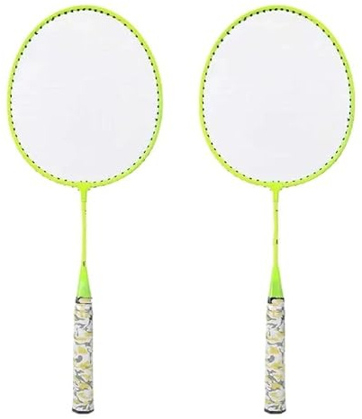ZQINGQING Badminton Set Racchetta da Badminton for Bambini con 2 Palline, Set di Racchette, Gioco Sportivo all'aperto for, Ragazzi e Ragazze, Giocattolo(Yellow)