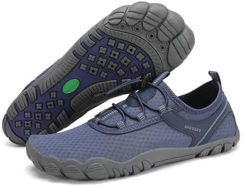 SAGUARO Water Shoes Mens Women Beach Swim Aqua Sea Wet Neoprene Shoes for Surf Sailing Kayak Pool Diving Deep Blue, Gr.44 EU/9.5 UK