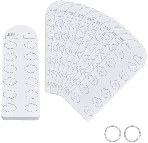 OLYCRAFT Tabla de muestras de colores de 60 hojas para 720 colores, plantilla de tabla de colores en blanco, tablas de muestras preperforadas, tarjeta de papel con 2 anillos de carpeta para coloristas