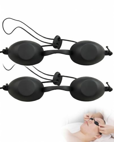 BTACGWP 2 Unidades Gafas de Bronceado Seguridad, Protección UV e Infrarrojo con Filtros Removibles, Diseño Ergonómico en Silicone para Máquinas de Solar y Autotintado.