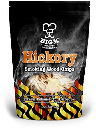 Big K Hickory Smoking Chips, 400g Bag 100% Natural BBQ Flavour Enhancer