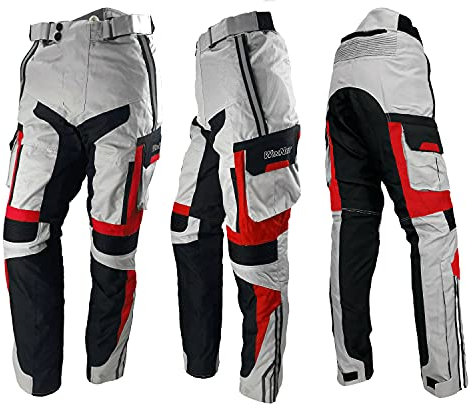 WinNet Pantalone Tecnico da Moto da Donna in Cordura con Protezioni Omologate 2° Livello (Il più Alto)