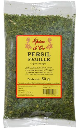 Persil Feuilles Séchées 50g - Epice d'Or, 100% Naturelles, Sans Additifs, Sans Arôme Artificiel, Sans conservateur