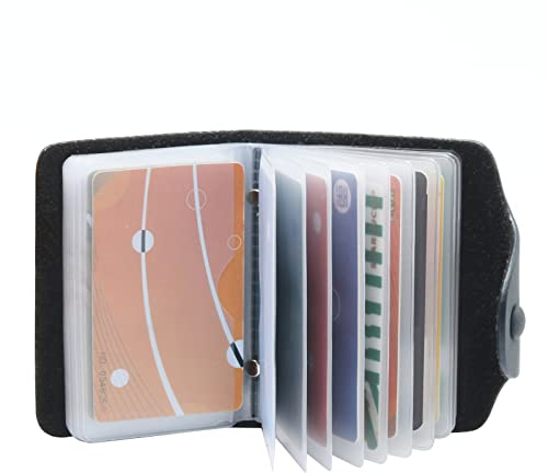 GERIINEER Tarjeteros para Tarjetas de Credito Mujer Hombre 20 Tarjetas (Negro#1)